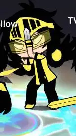 ai character: TV Man yellow  background