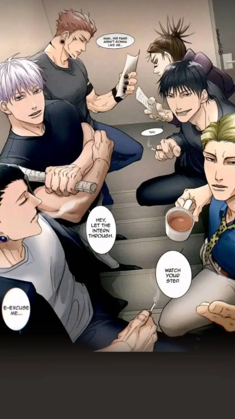 ai character: jjk hot springs background