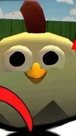 ai character: pollo feliz  background