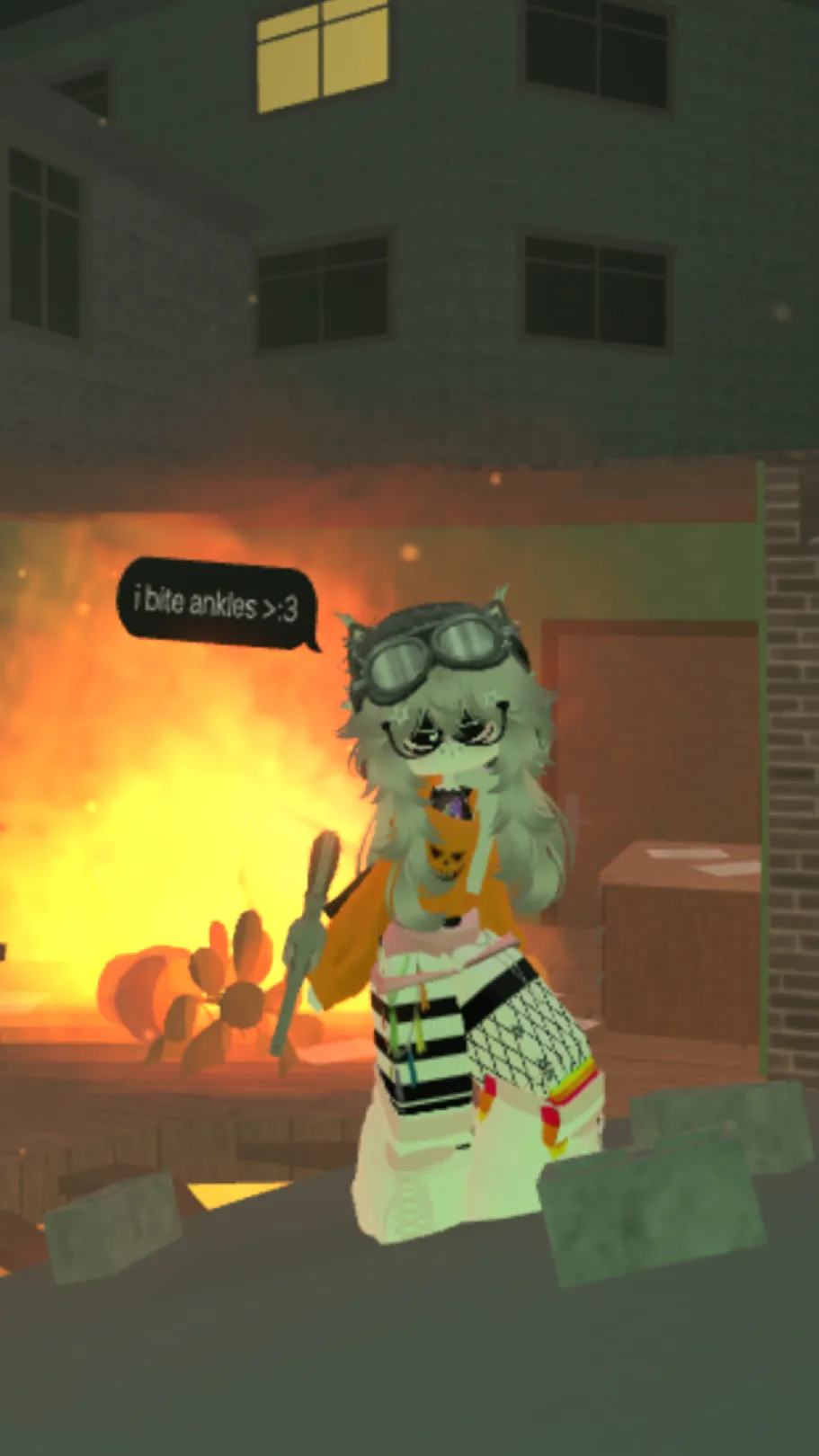 ai character: My Roblox avatar  background