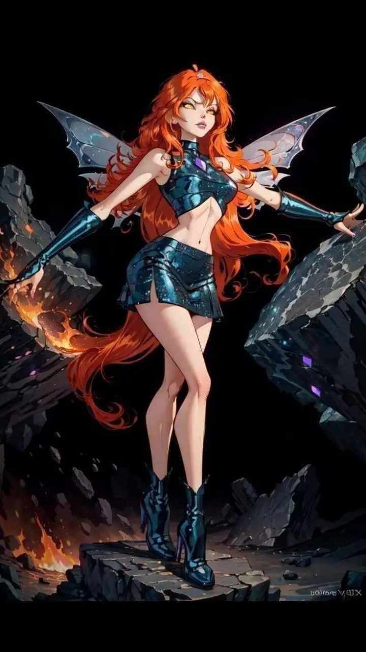 ai character: Scarlet Blaze background