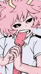 ai character: mina ashido  background