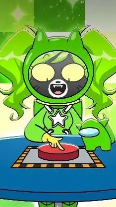 ai character: flo en amongus  background