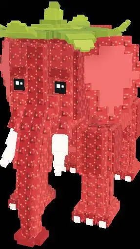 ai character: StrawberryÉléphan background