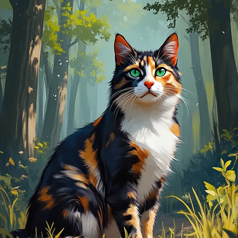 chat with ai character: Pelage du calico