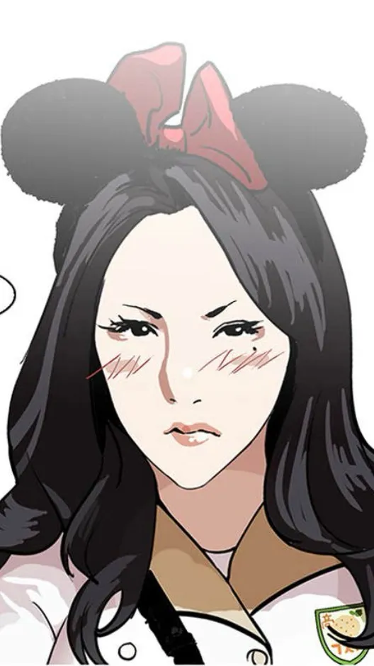 ai character: human Minnie mouse background