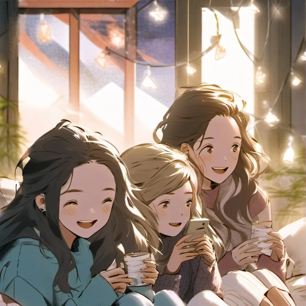 chat with ai character: girls sleepover