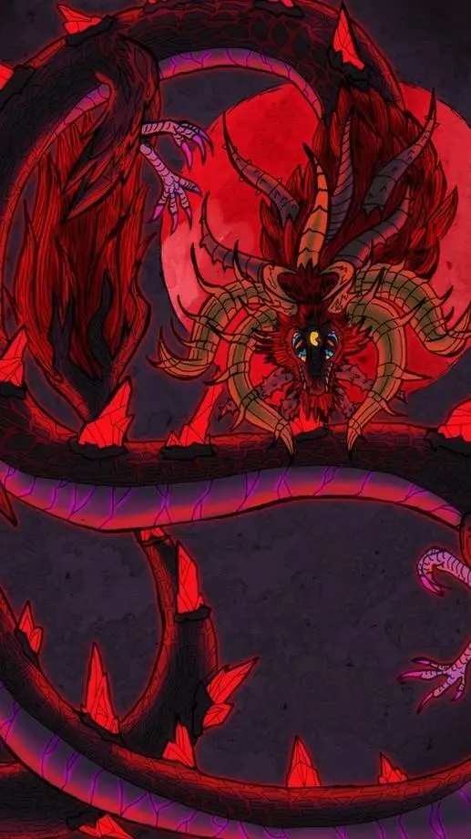 ai character: dragon noir background