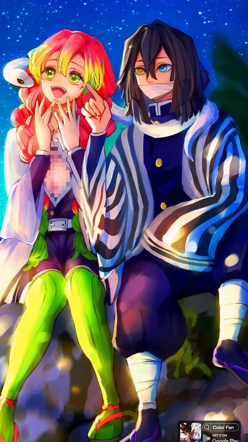 ai character: obanai and mitsuri background