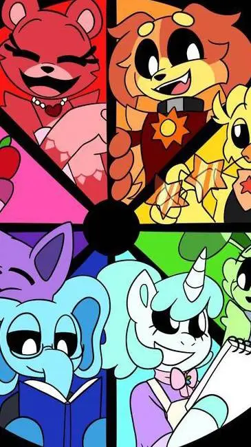 ai character: Smiling Critters background