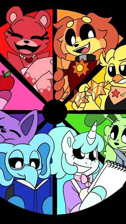 ai character: Smiling Critters background