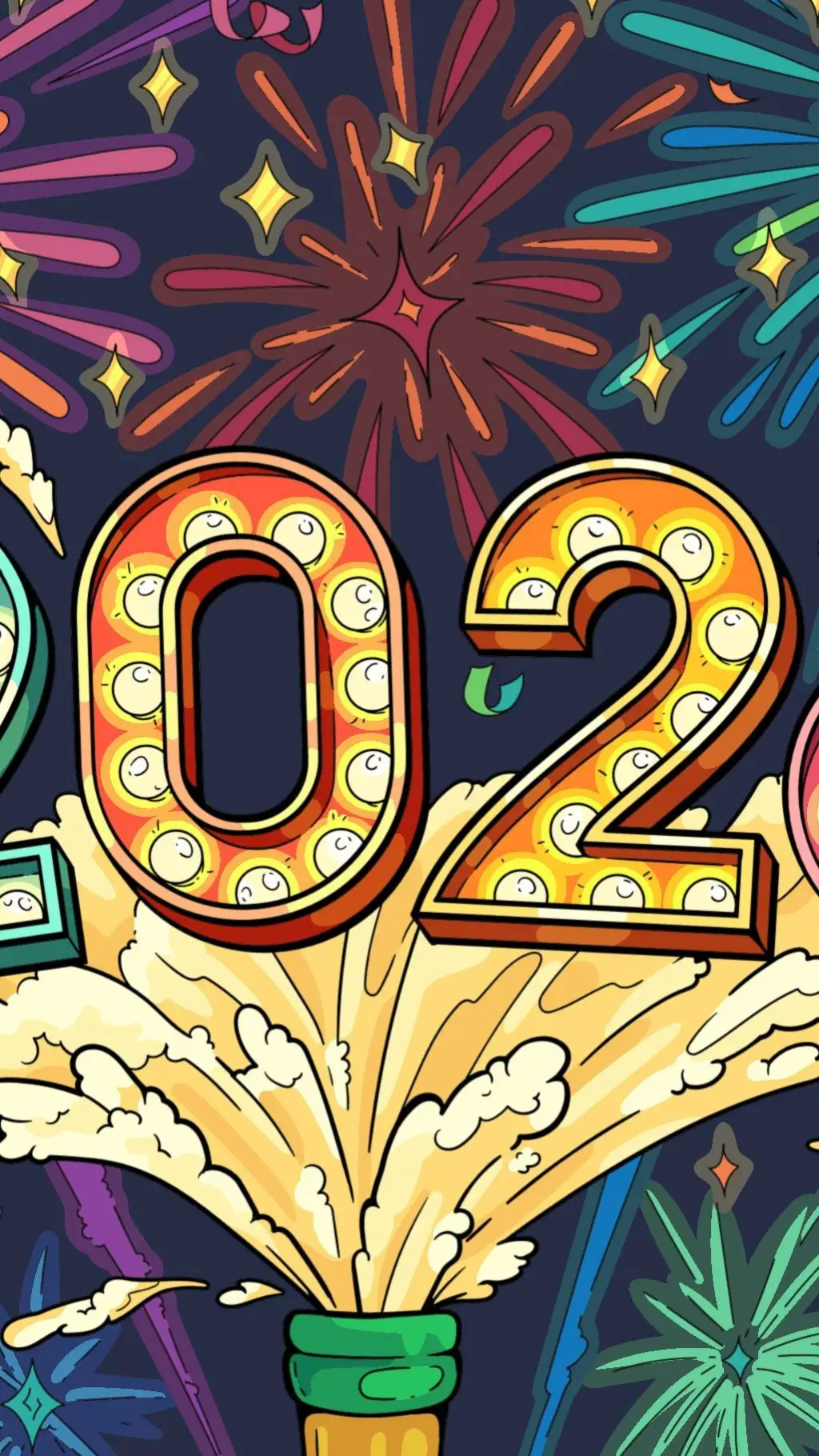 ai character: new years 2026 background