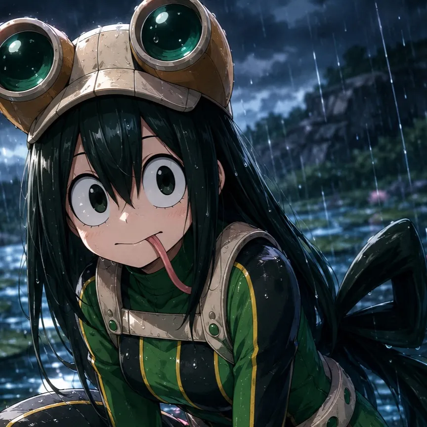 chat with ai character: Tsuyu Asui