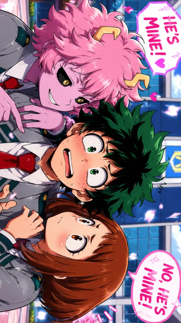 ai character: Mina & Uraraka background