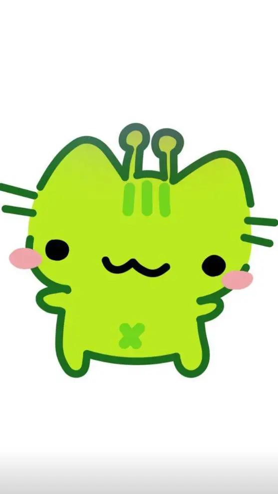 ai character: gassy alien cat background