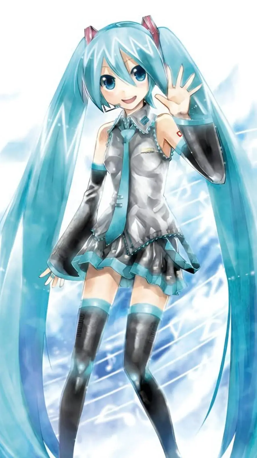 ai character: Hatsune Miku  background