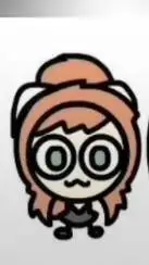ai character: monica chibi  background