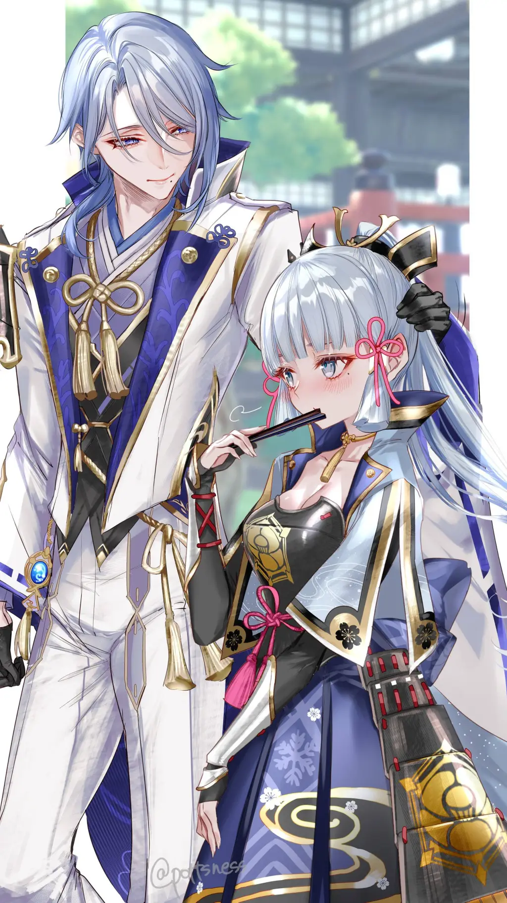 ai character: Ayato and Ayaka background