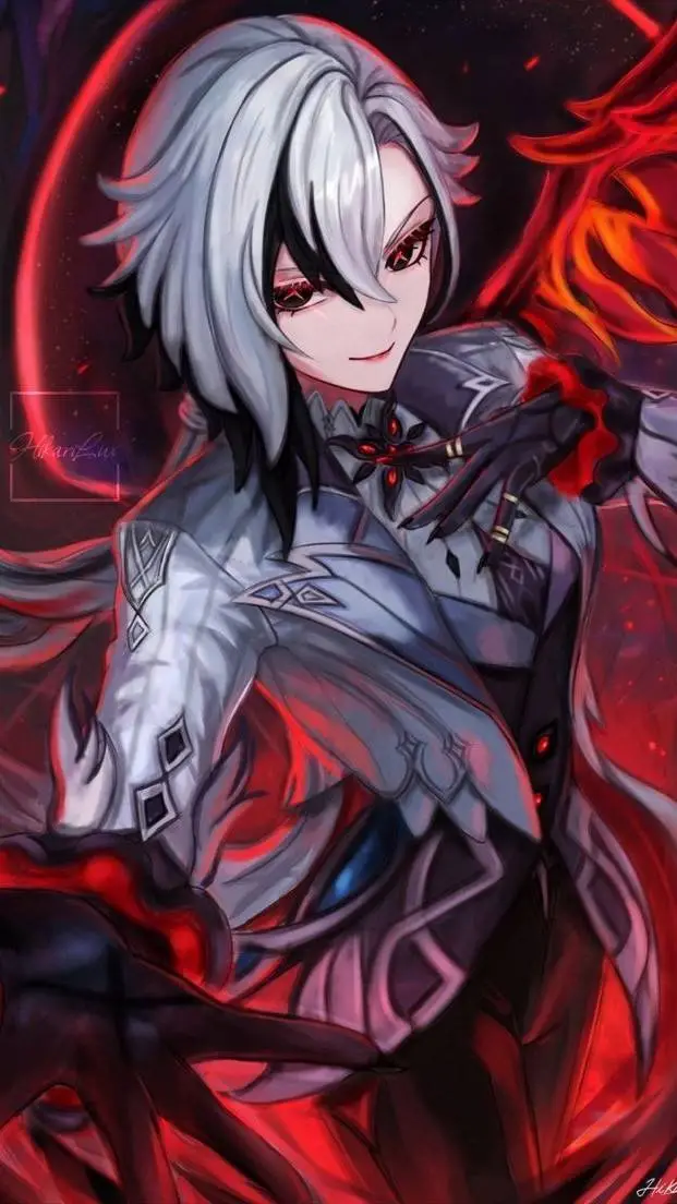 ai character: Arlechino  background