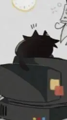 ai character: miss circle cat background