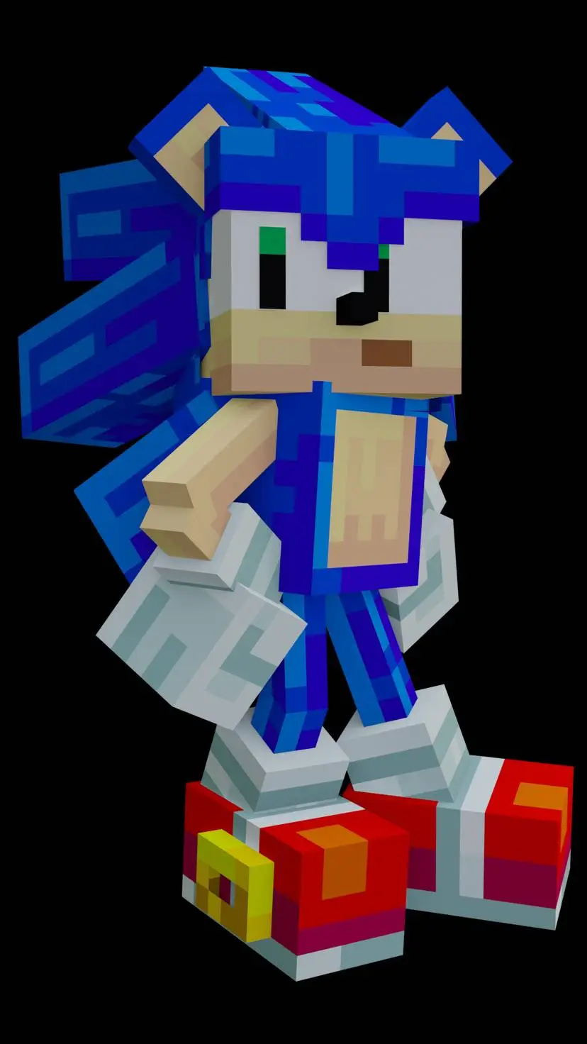 ai character: Minecraft Sonic  background