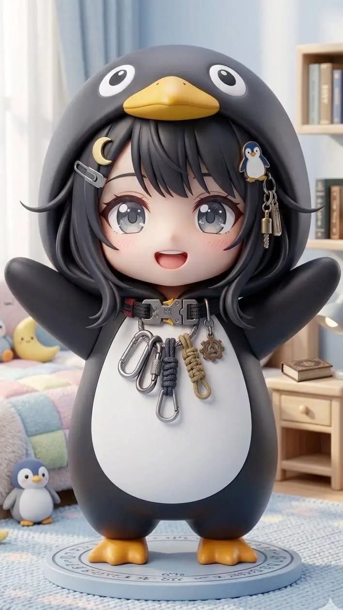 ai character: Gug Gaga Penguin B background