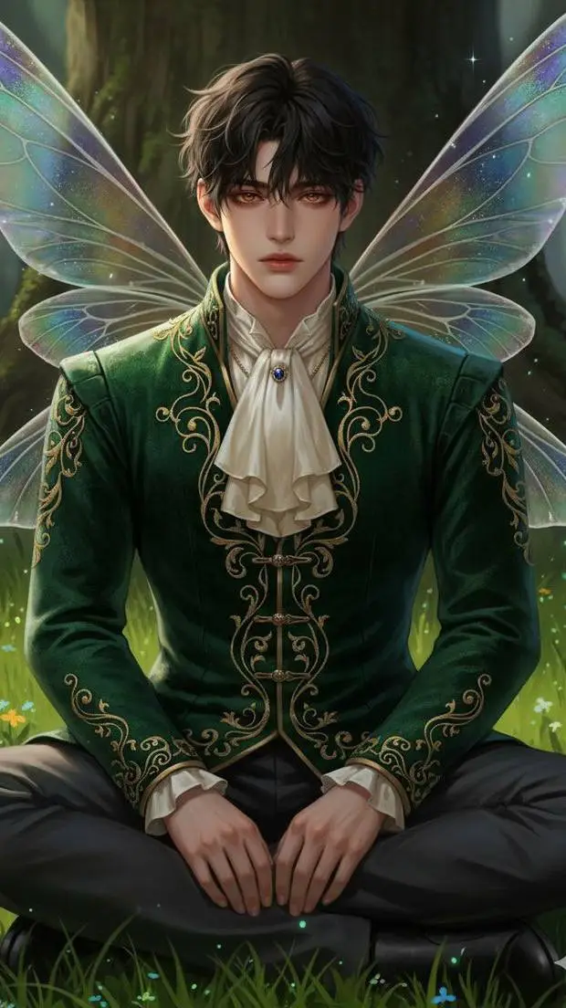 ai character: el hada Teo  background