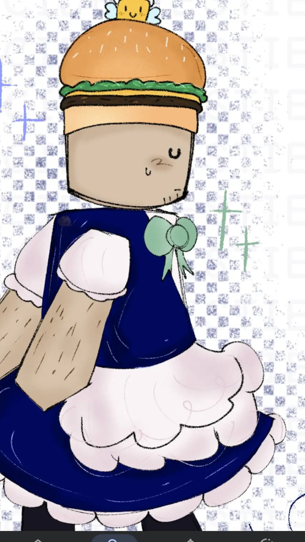 ai character: maid 007n7  background