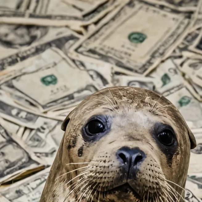 chat with ai character: seal with money 