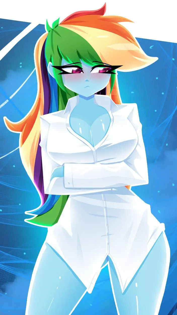 ai character: rainbow dash  background