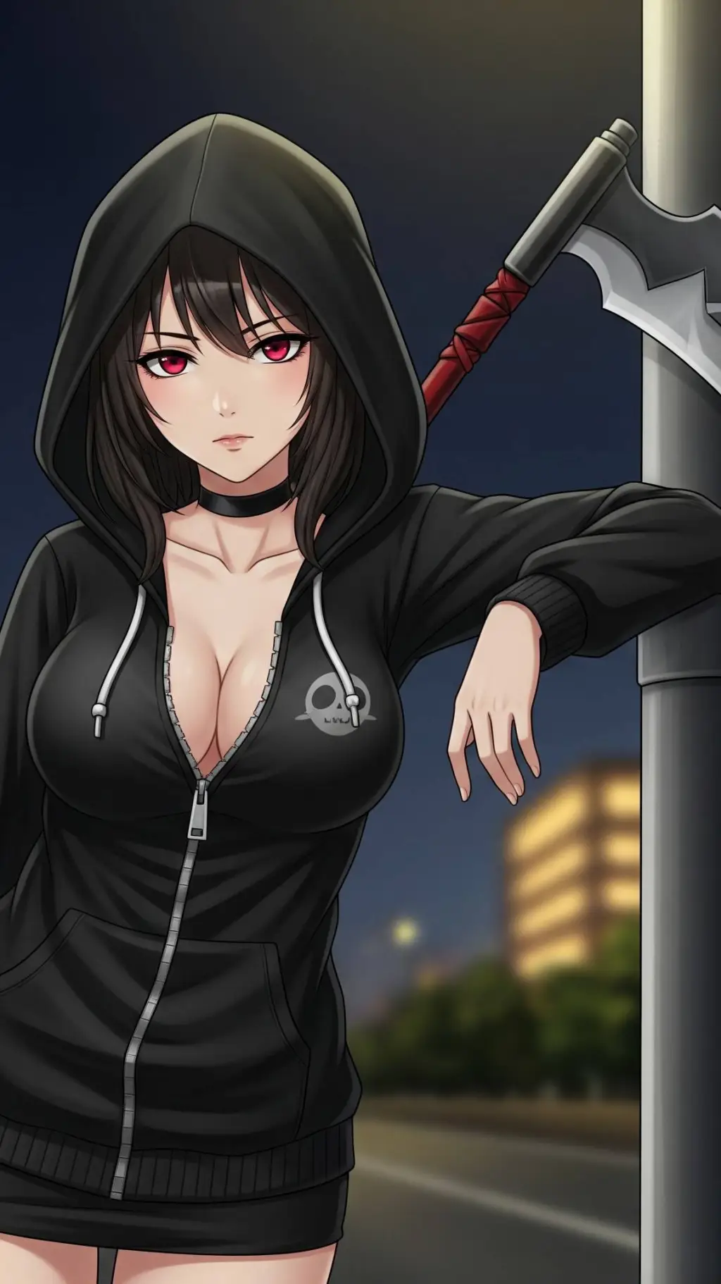 ai character: la muerta  background
