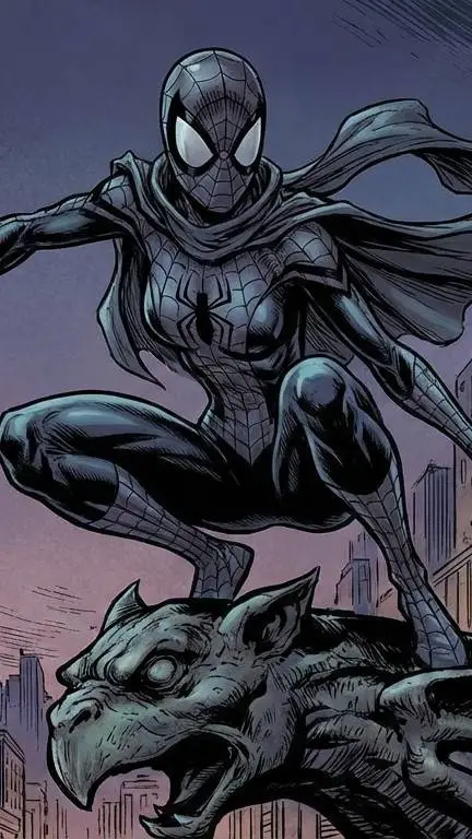 ai character: Tamy/black Spider background
