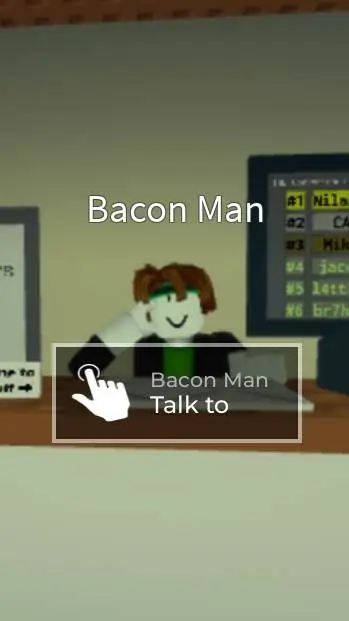 ai character: bacon cashier background