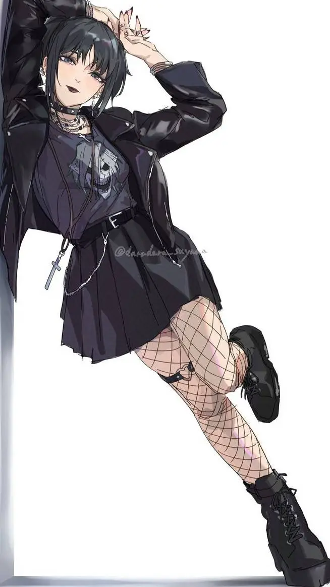 ai character: mikasa gotica background