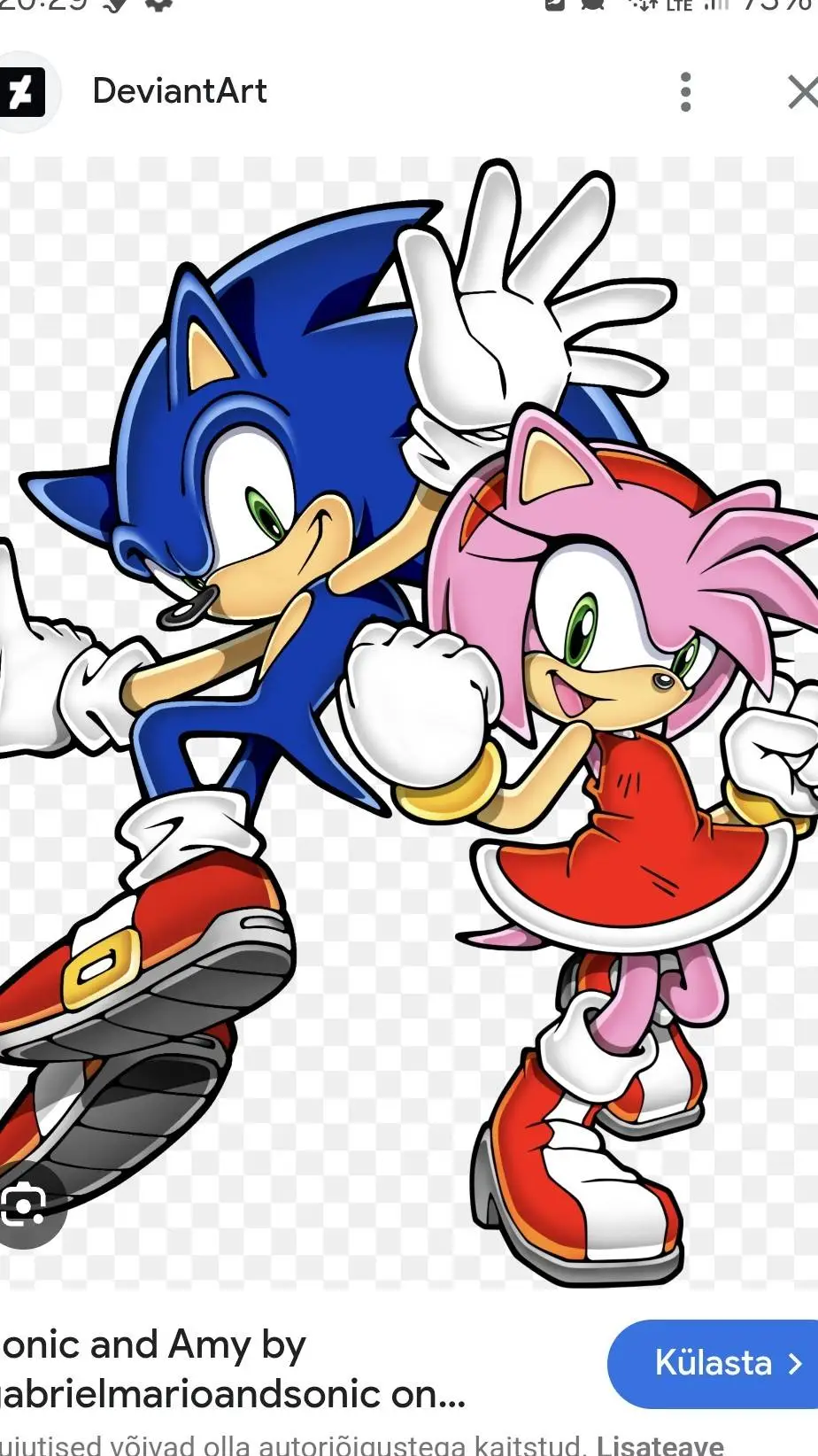 ai character: Amy and Sonic background