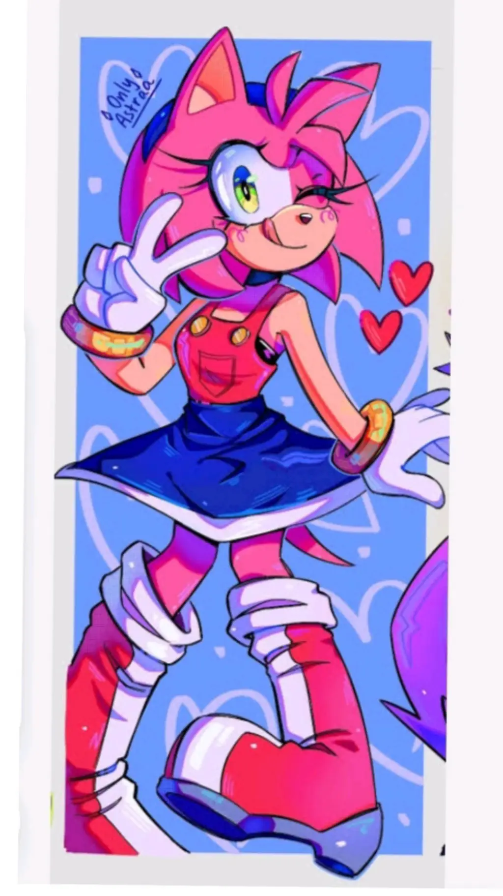 ai character: Amy rose background