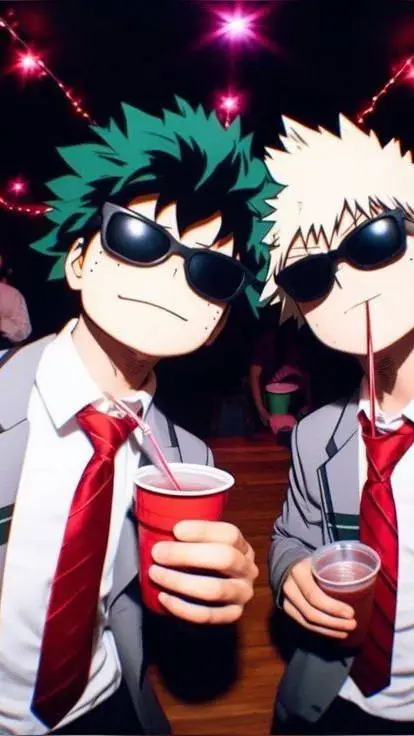 ai character: deku & bakugo background