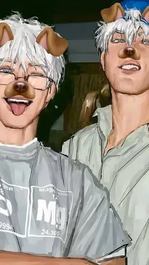 ai character: Nerdjo AND Fratjo background