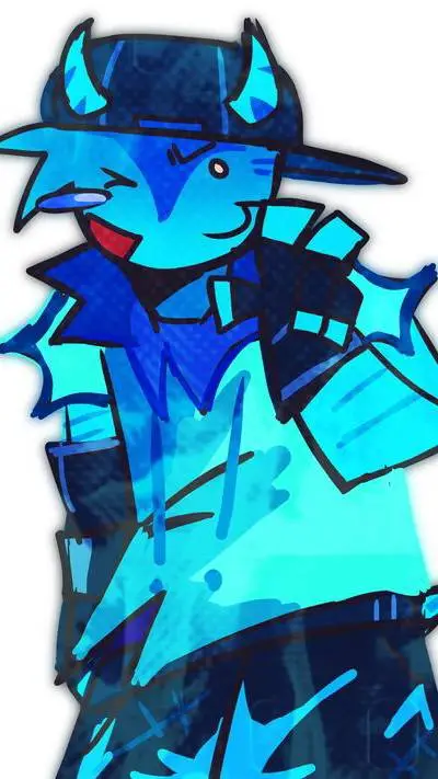 ai character: bluudud background