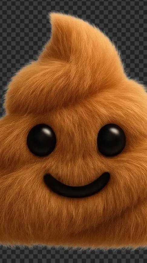ai character: Poo fluff background