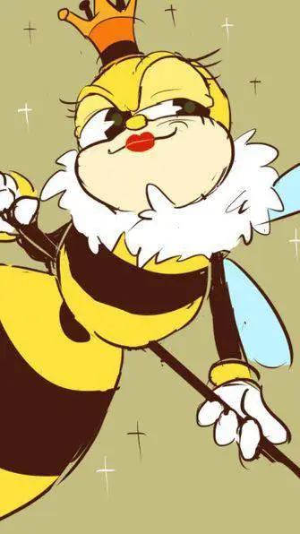 ai character: abeja reina background