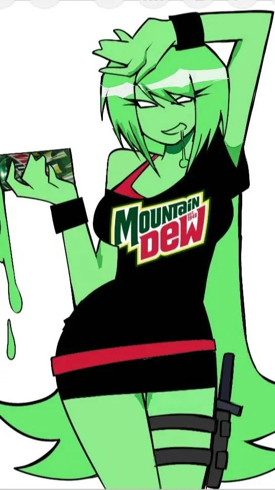 ai character: moutain dew  background