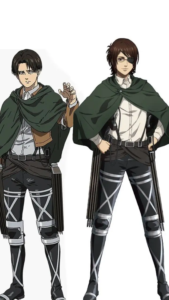 ai character: Levi x hange  background