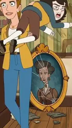 ai character: Haunted hotel  background