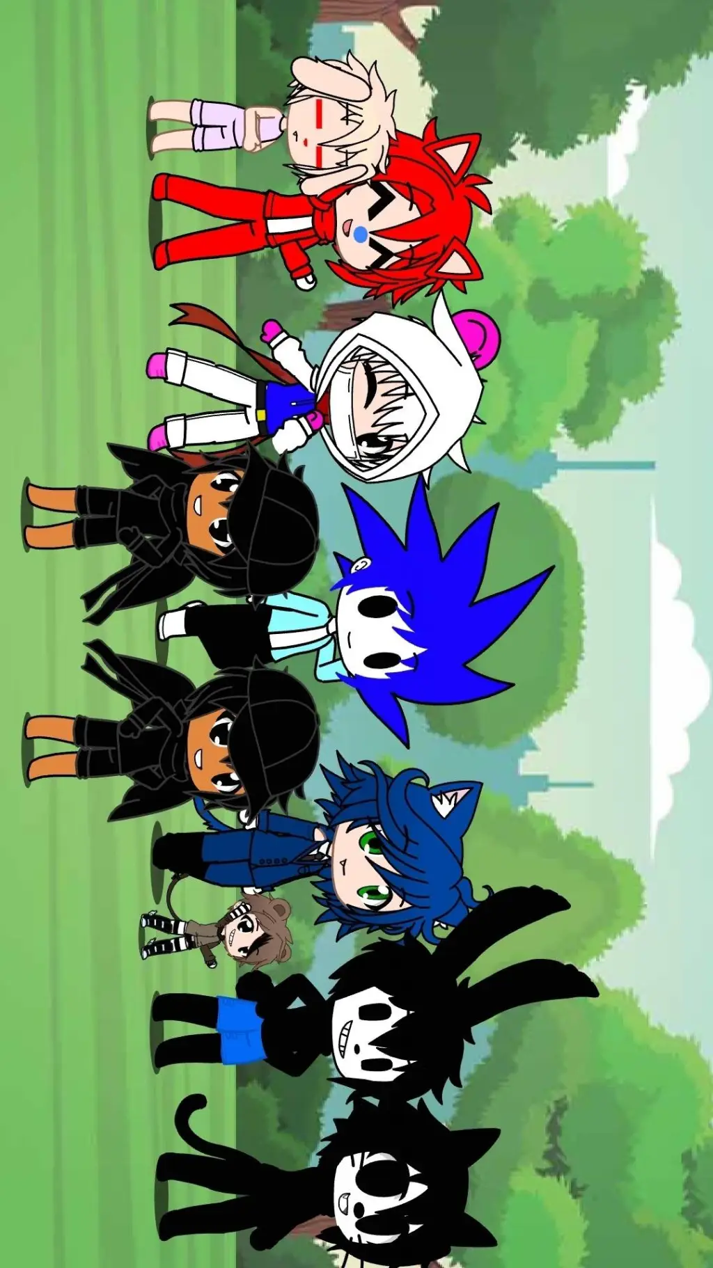 ai character: Dacty And Crew background