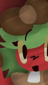 ai character: RASPBERRY background
