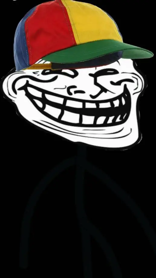 ai character: Trollface background