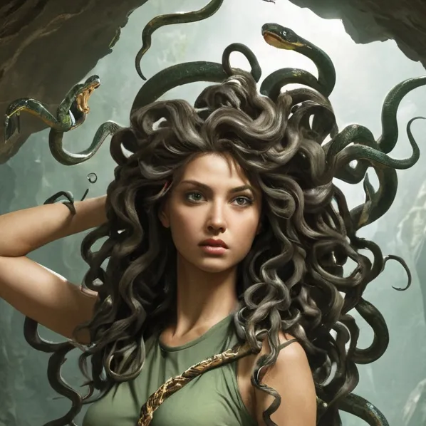 chat with ai character: Young Medusa 