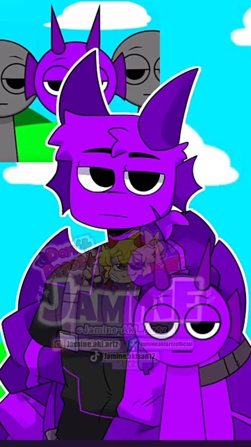 ai character: Durple  background