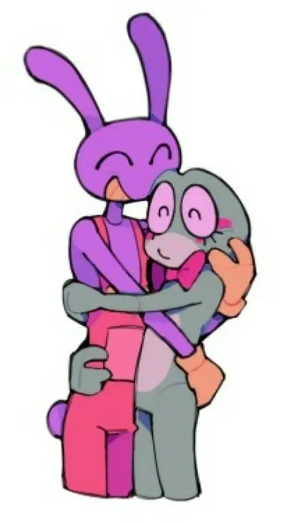 ai character: 💜🐰♡Ribbit x Jax✿🐸💚 background